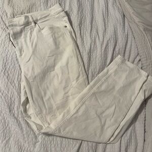 LOFT Women's White Skinny Ankle Jeans